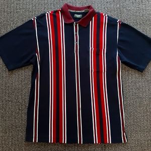 Vintage 2000s Dockers Golf Striped Polo Shirt Size Large EUC